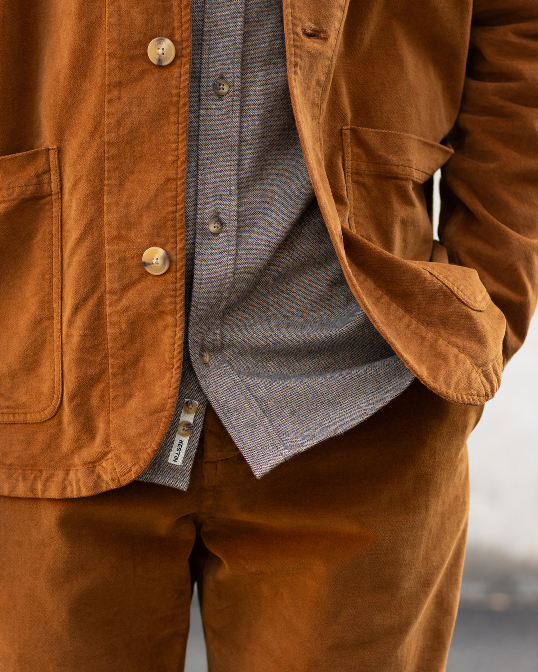 Aberlour Pant In Tobacco Cotton Moleskin