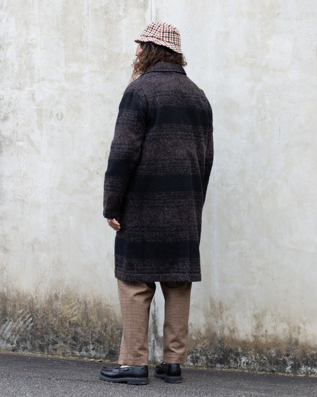 Account Coat Alpaca Recycled Mix Brown/Black