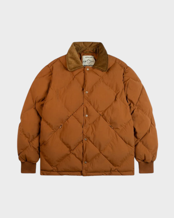 Dunbar Padded Jacket In Tobacco Recycled Nylon