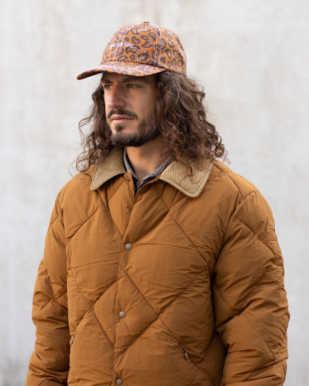 Dunbar Padded Jacket In Tobacco Recycled Nylon