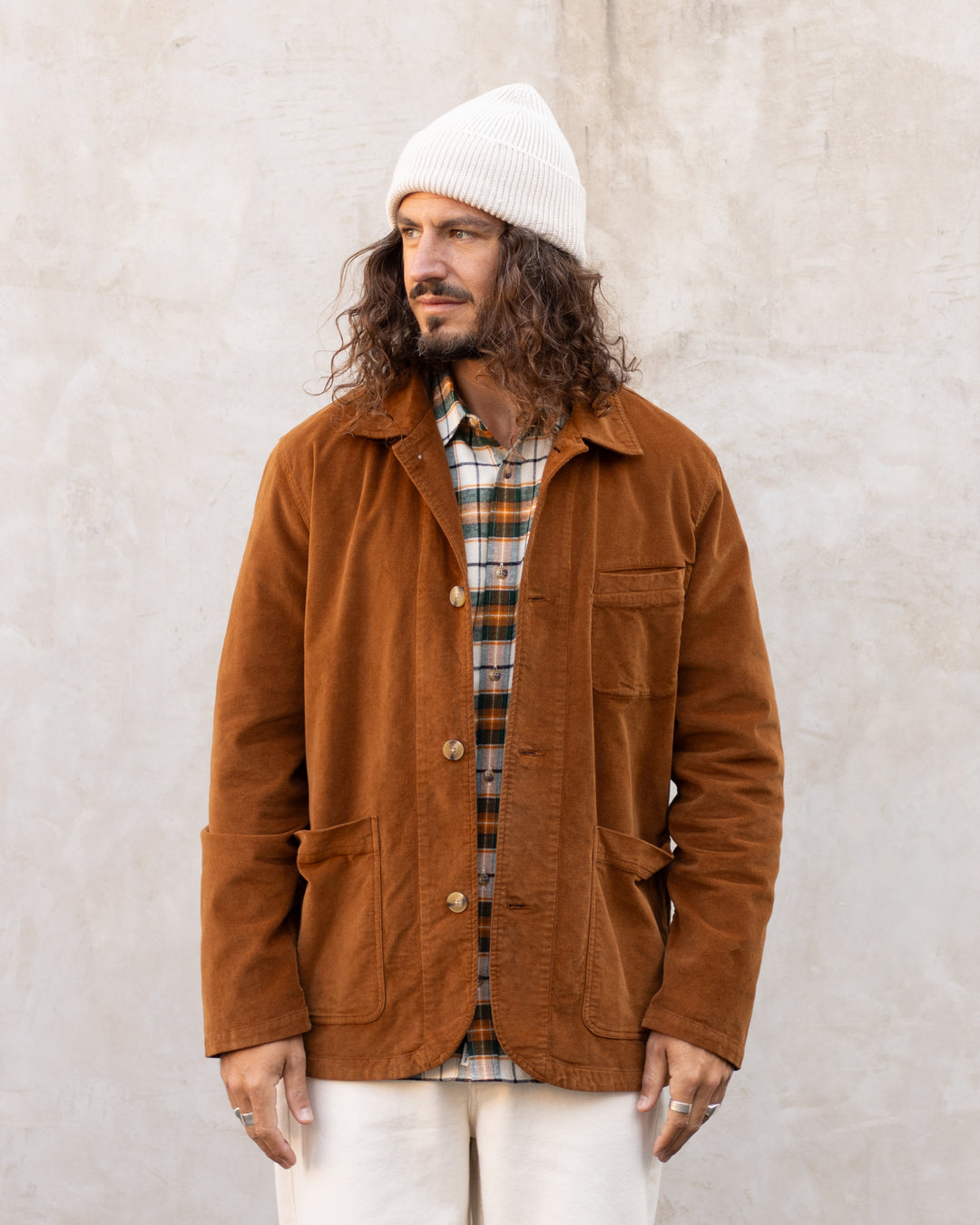 Huntly Jacket in Tobacco Moleskin