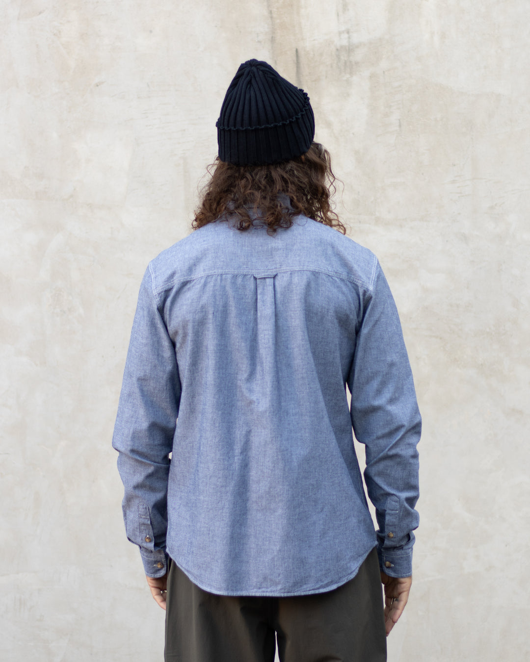 Kinnaird Shirt In Chambray Organic Cotton