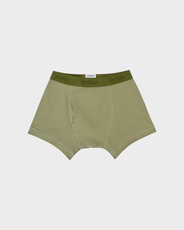 Organic Cotton Boxer Briefs Dusty Olive