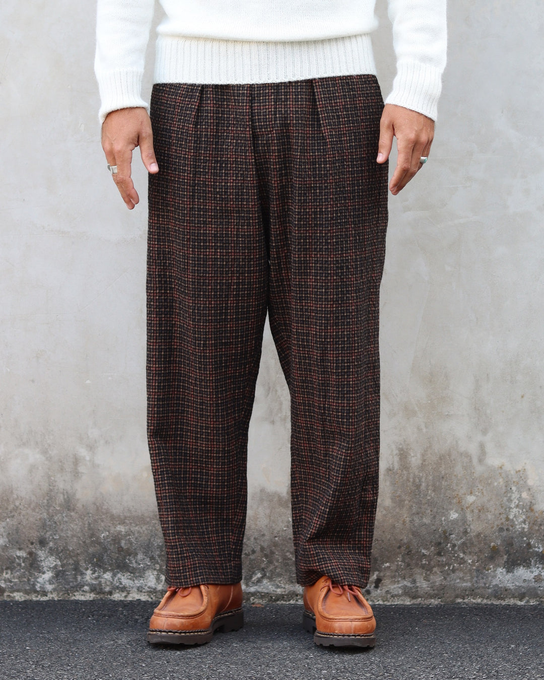 Oxford Pant Alburquerque Check Black Olive