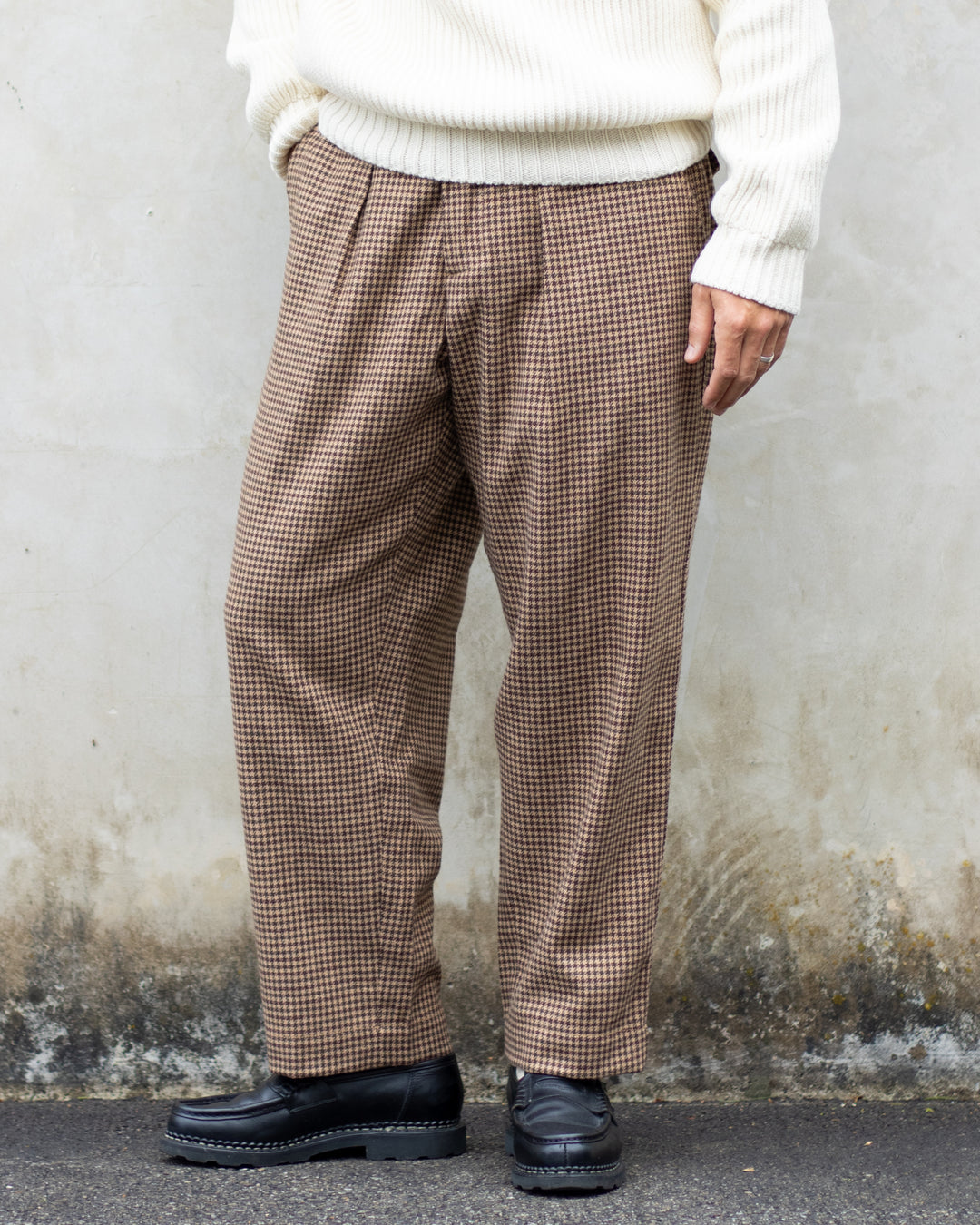 Oxford Pant Houndstooth Tweed Sand