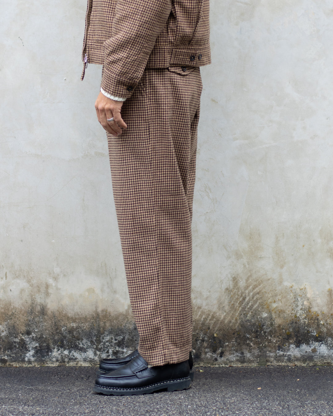 Oxford Pant Houndstooth Tweed Sand