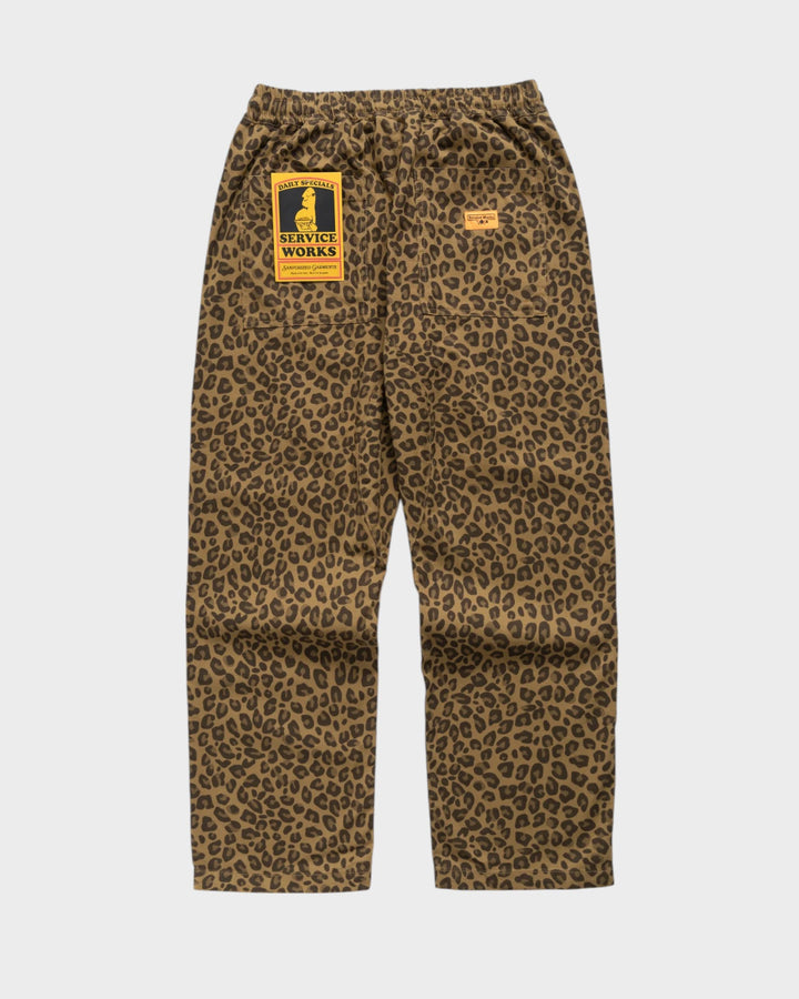 Patterned Chef Pants Brown Leopard