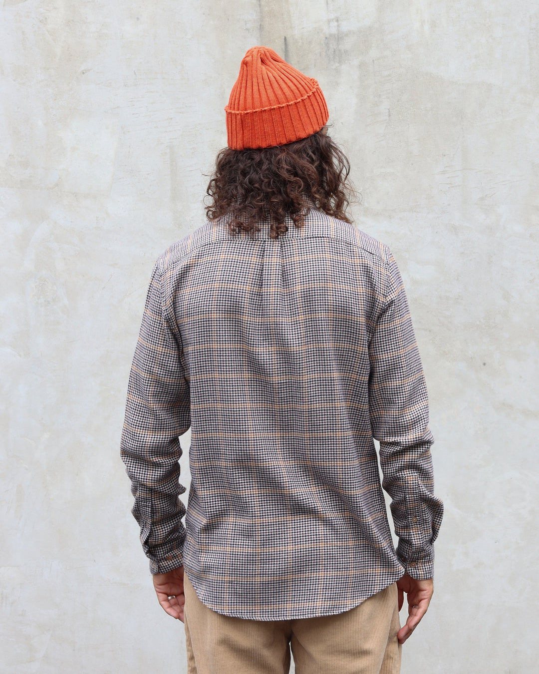 Singer Houndstooth Flannel Shirt Brown/Blue