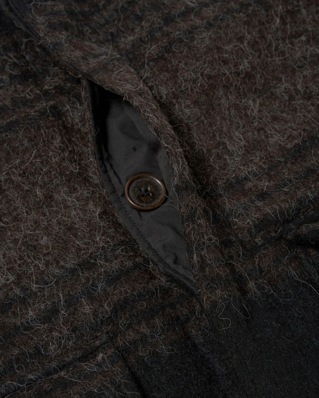 Account Coat Alpaca Recycled Mix Brown/Black