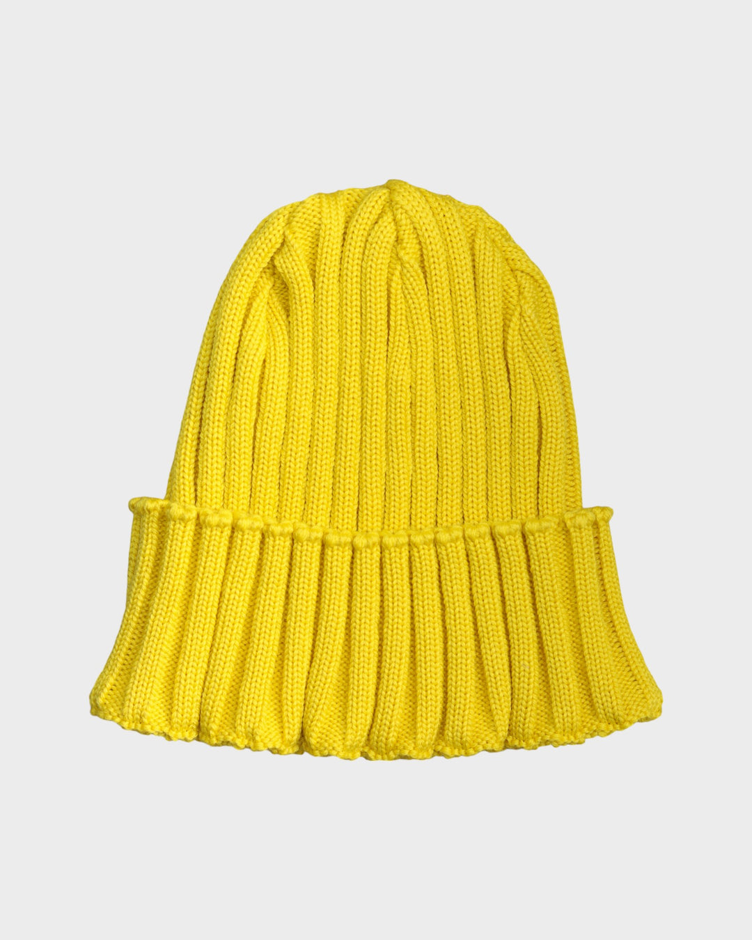 Bonnet à côtes Jaune 100% laine mérinos