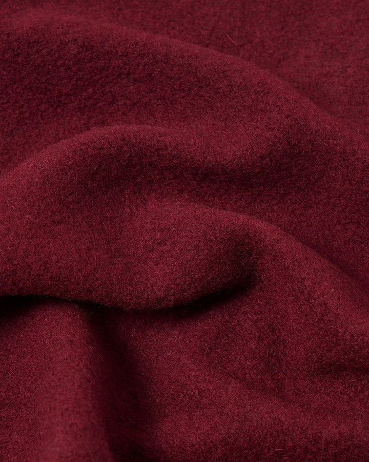 Cardigan Wool Fleece Deep Red