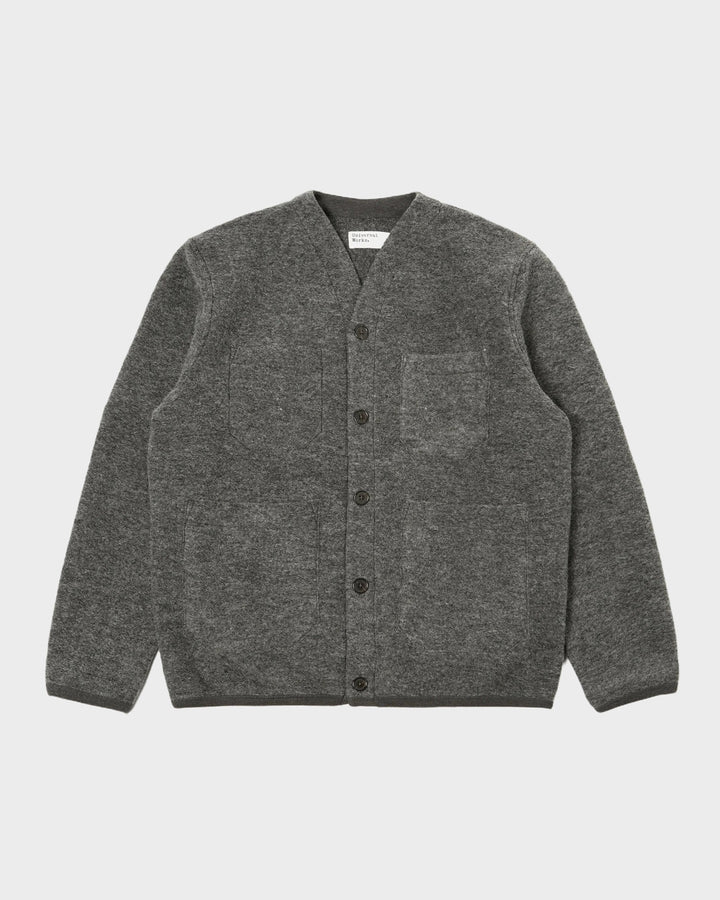 Cardigan Wool Fleece Grey Marl