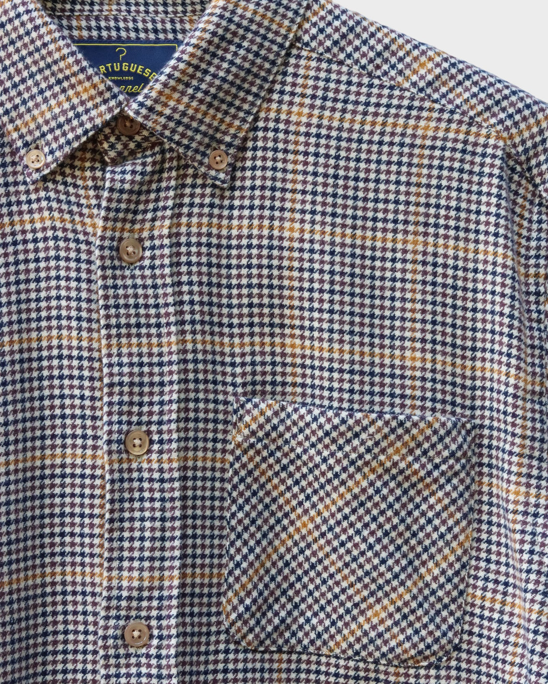 Singer Houndstooth Flannel Shirt Brown/Blue