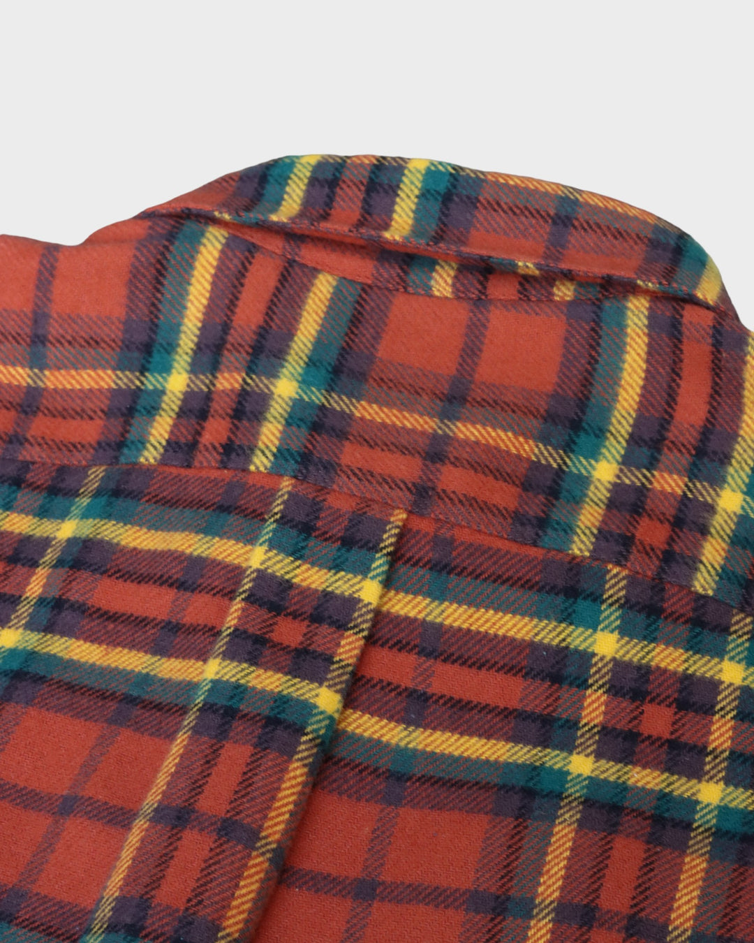 Farol Plaid Flannel Shirt Rust/Yellow