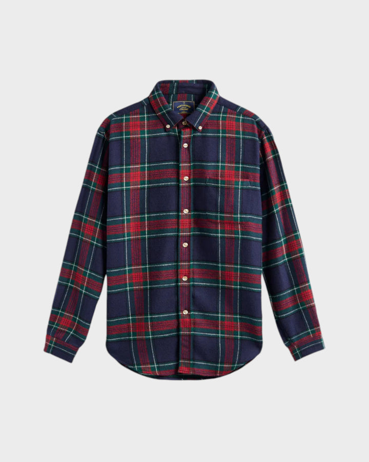 Faru Plaid Flannel Shirt Blue