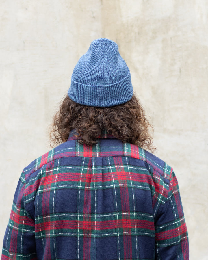 Faru Plaid Flannel Shirt Blue