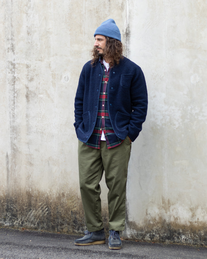 Faru Plaid Flannel Shirt Blue