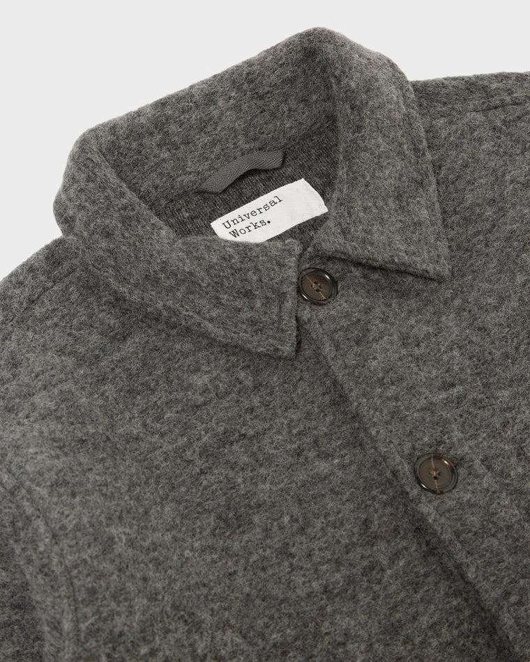 Field Jacket Wool Fleece Grey Marl