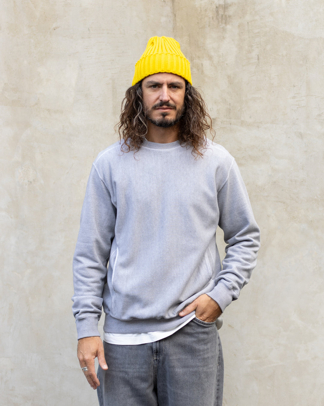 Heavy Crew Sweat P-Ash