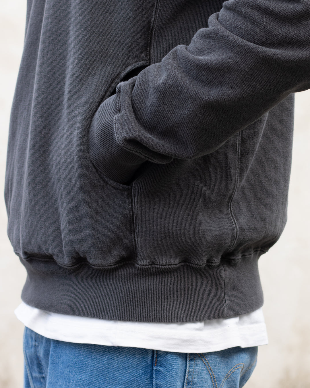 Heavy Pullover Hood Sweat P-Black