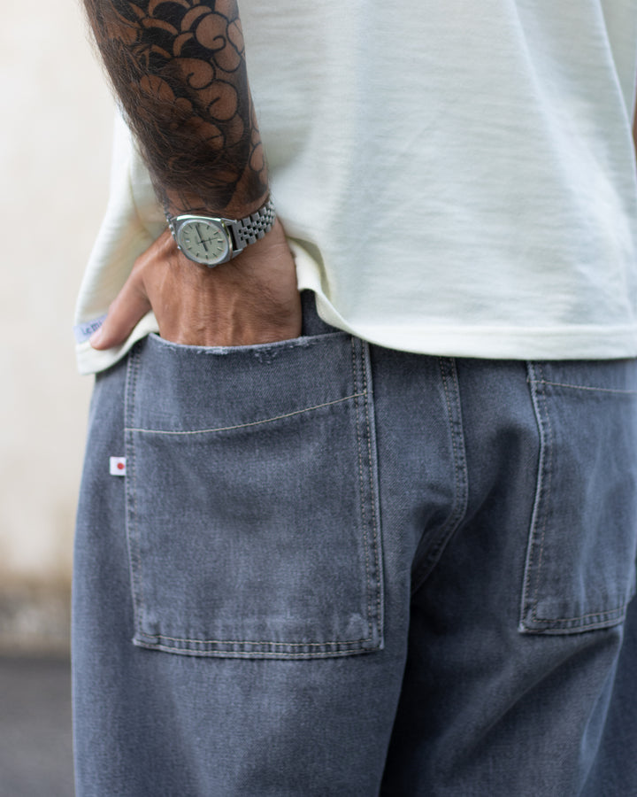 Jeans Japan Square Pocket Used Grey