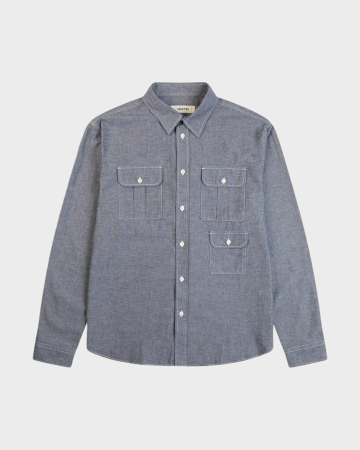 Kinnaird Shirt In Chambray Organic Cotton