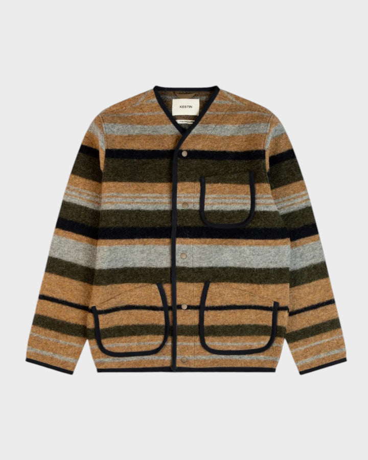 Neist Cardigan In Stripe Italian Wool