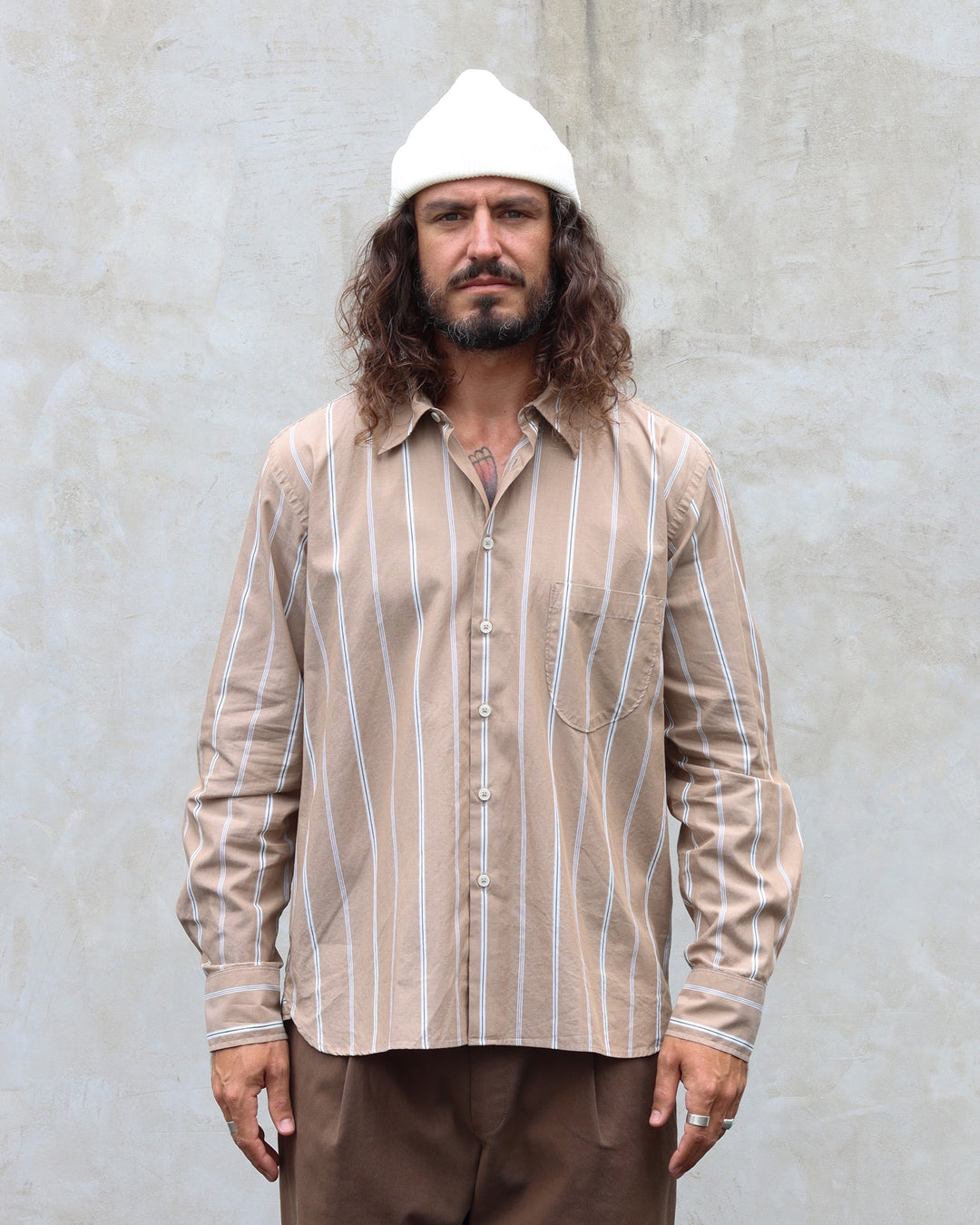 Lazy Day Shirt Sydney Stripe Sand