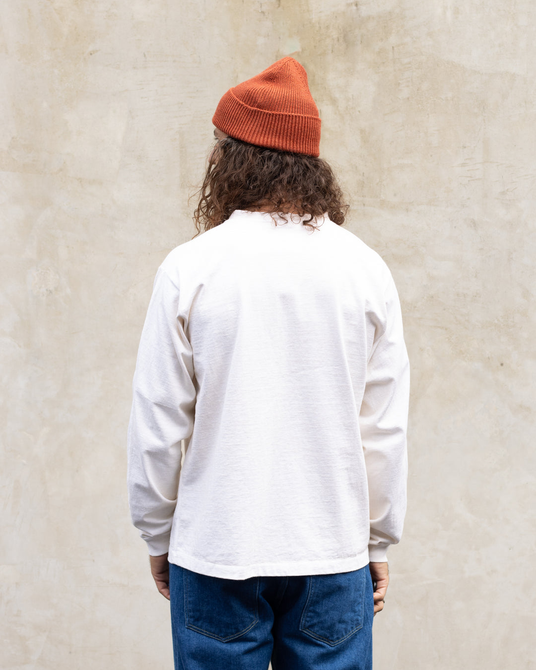 Long Sleeve Heavy Henley Tee P-Natural