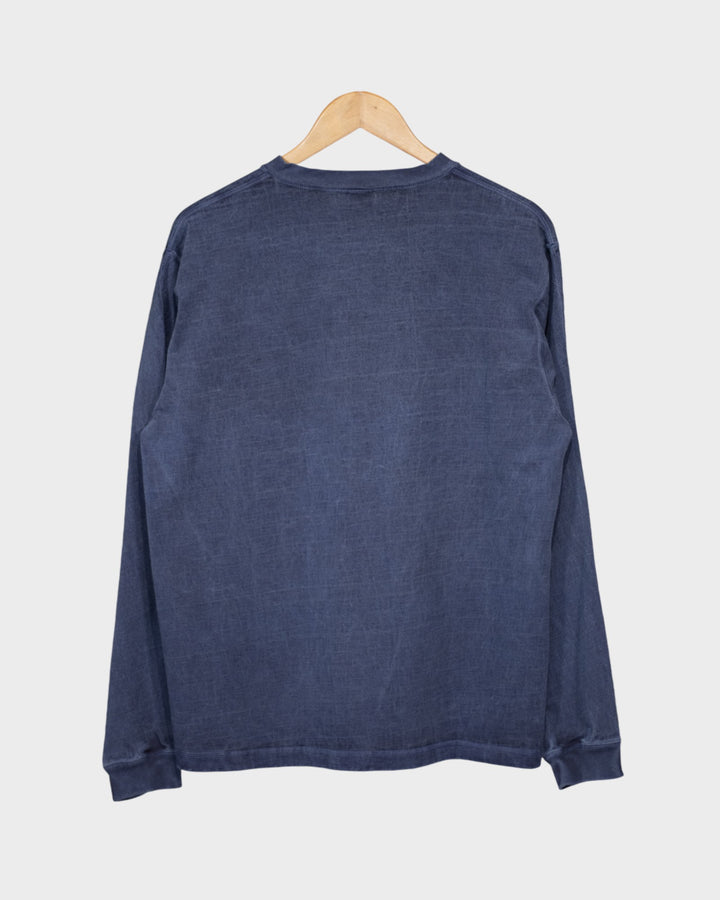 Long Sleeve Heavy Henley Tee P-Navy