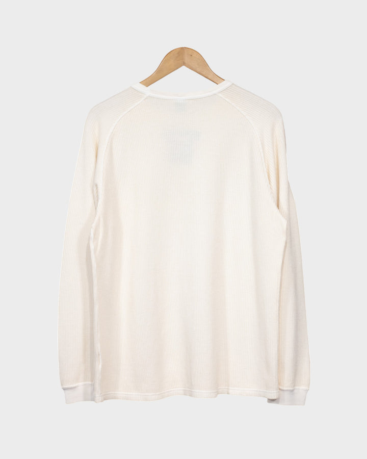 Long Sleeve Rib Knit P-Natural