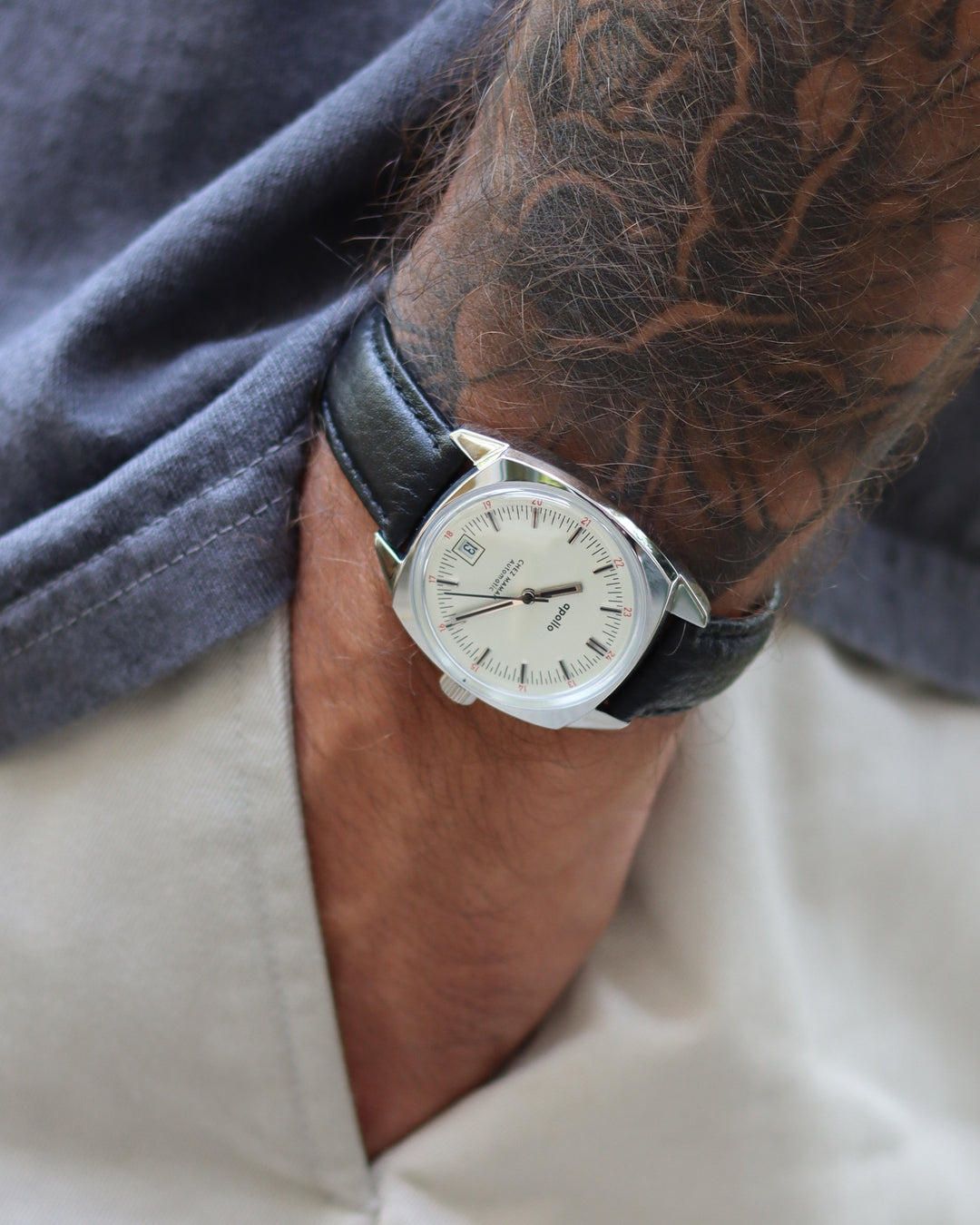 Montre Apollo Silver Moon sand black