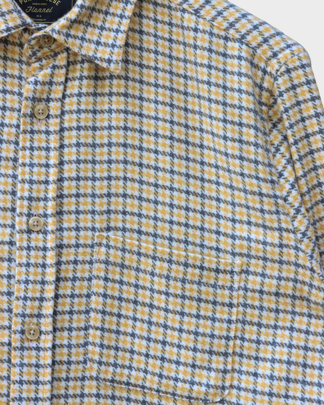 Plate Plaid Flannel Shirt Grey/Yellow