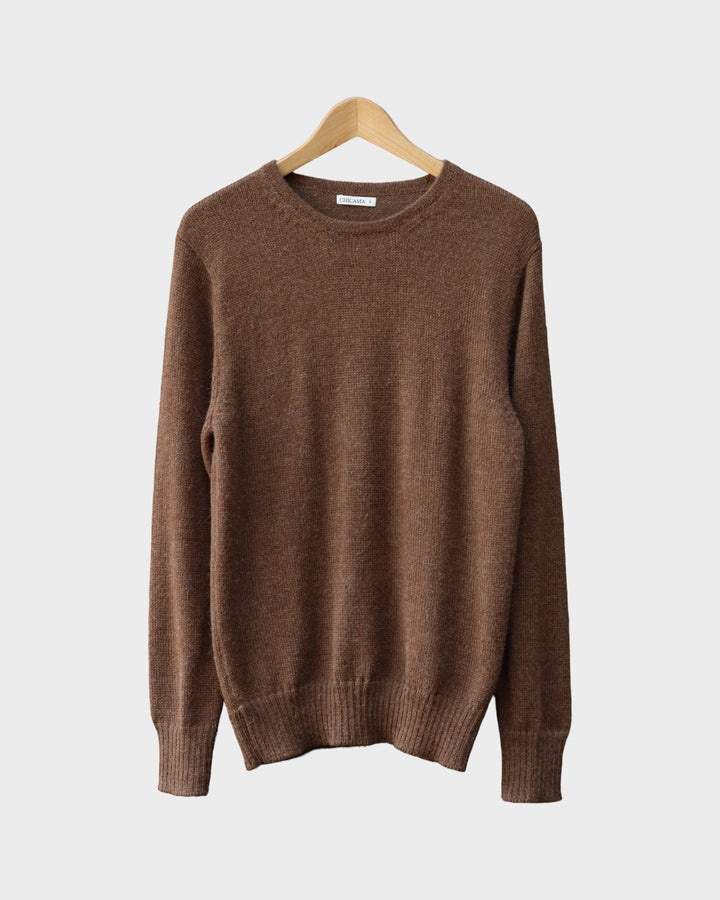 Pull Col rond Alpaga Espresso