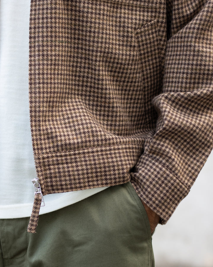 Rose Bowl Jacket Houndstooth Tweed Sand