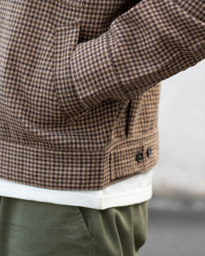 Rose Bowl Jacket Houndstooth Tweed Sand