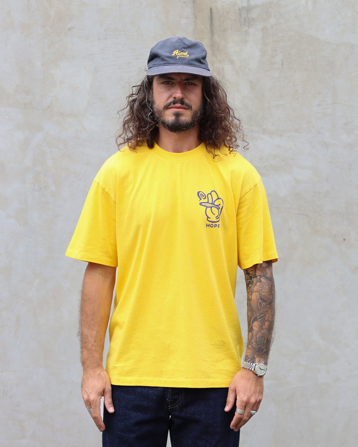 T-shirt Hope Provider Lemon Chrome Garment Washed