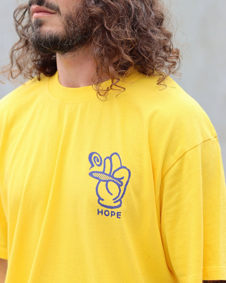 T-shirt Hope Provider Lemon Chrome Garment Washed