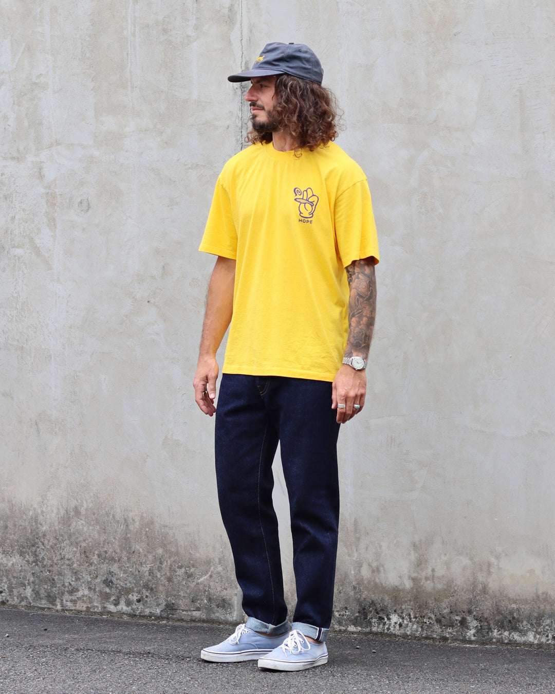 T-shirt Hope Provider Lemon Chrome Garment Washed