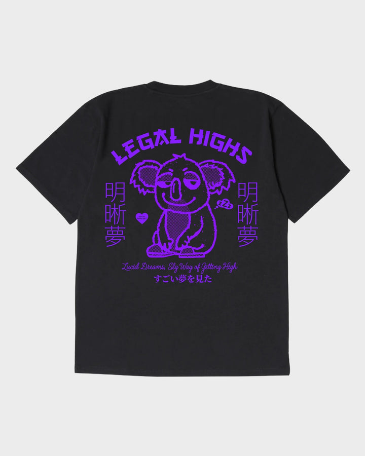 T-shirt Legal Highs Black Garment Washed