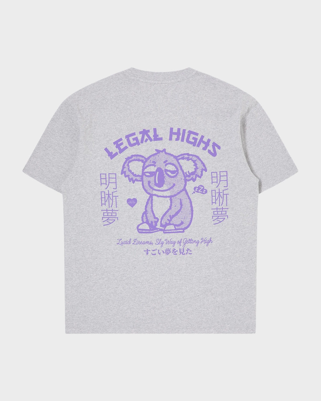 T-shirt Legal Highs Grey Marl Garment Washed